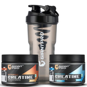 GiantPro Creatine Combo Offer – Unflavoured +  Blueberry Revival + Black Storm Shaker
